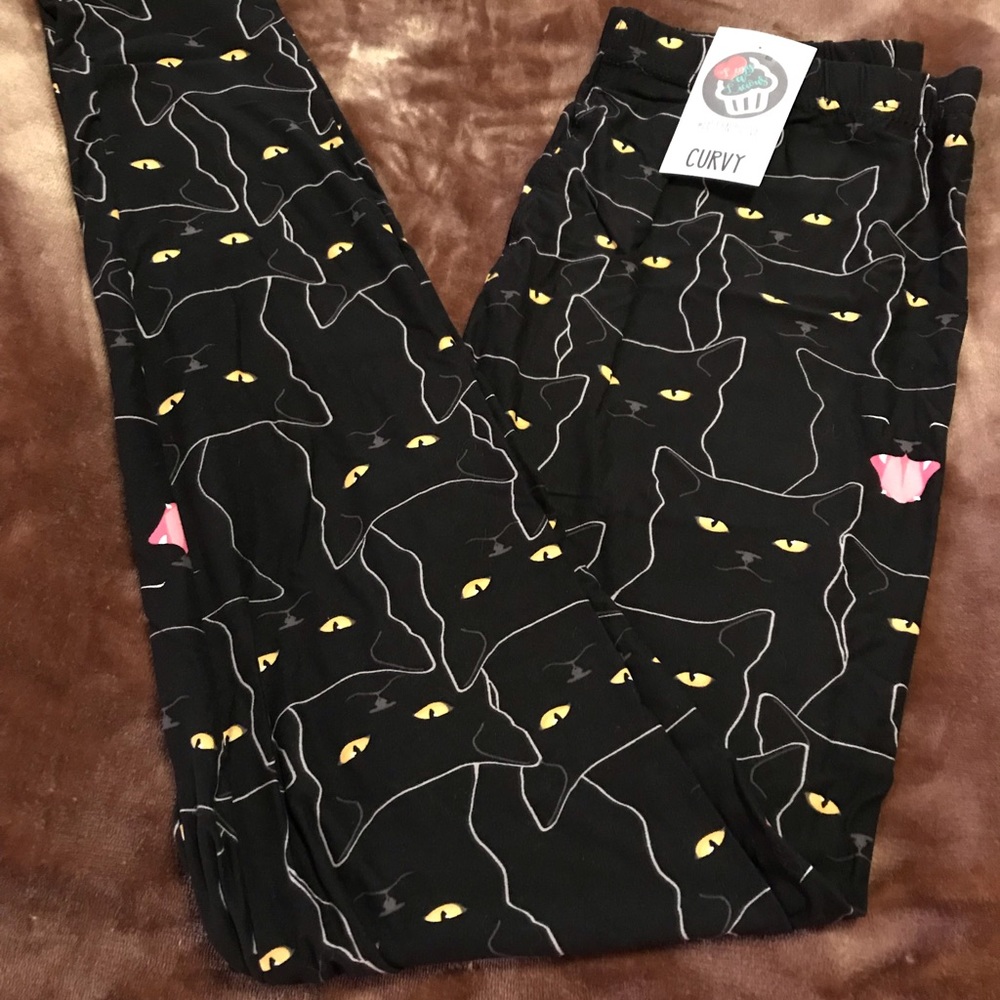 Black Cats! Full Length Leggings, NWT
